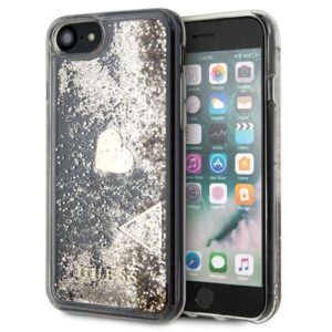 Guess GUOHCI8GLHFLGO Apple iPhone 7/8/SE 2020/SE 2022 gold kietas dėklas Glitter Charms
