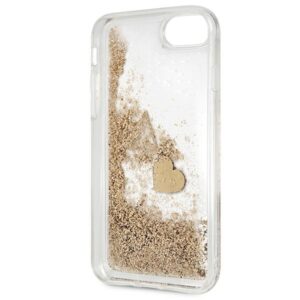 Guess GUOHCI8GLHFLGO Apple iPhone 7/8/SE 2020/SE 2022 gold kietas dėklas Glitter Charms - Image 4