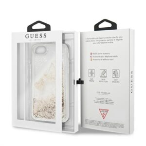 Guess GUOHCI8GLHFLGO Apple iPhone 7/8/SE 2020/SE 2022 gold kietas dėklas Glitter Charms - Image 7