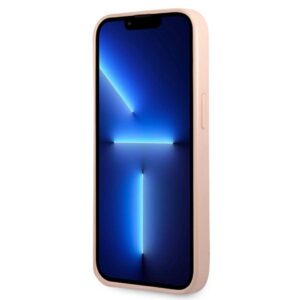 Guess GUHCP13SPSATLP Apple iPhone 13 mini 5,4" rožinės spalvos kietas dėklas SaffianoTriangle Logo - Image 5