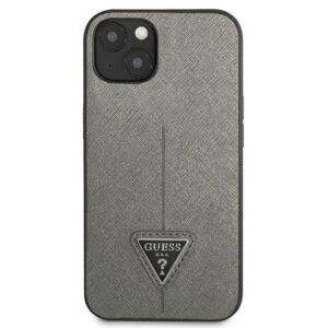 Guess GUHCP13MPSATLG Apple iPhone 13 / 14 / 15 6,1" silver kietas dėklas SaffianoTriangle Logo - Image 3