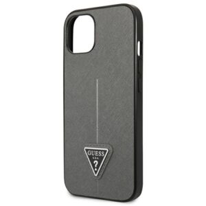 Guess GUHCP13MPSATLG Apple iPhone 13 / 14 / 15 6,1" silver kietas dėklas SaffianoTriangle Logo - Image 6