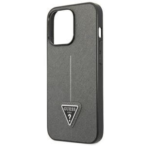 Guess GUHCP13XPSATLG Apple iPhone 13 Pro Max 6,7" silver kietas dėklas SaffianoTriangle Logo - Image 6