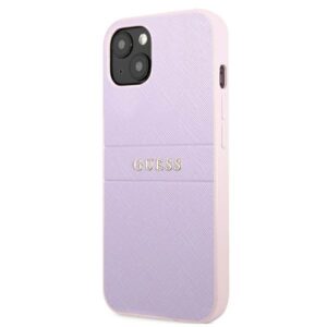 Guess GUHCP13SPSASBPU Apple iPhone 13 mini 5,4" violetinės spalvos Saffiano Hot Stamp & Metal Logo - Image 2