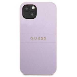 Guess GUHCP13SPSASBPU Apple iPhone 13 mini 5,4" violetinės spalvos Saffiano Hot Stamp & Metal Logo - Image 3
