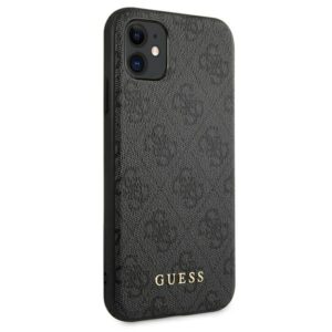 Guess GUHCN61G4GFGR Apple iPhone 11 6,1" grey kietas dėklas 4G Metal Gold Logo - Image 4