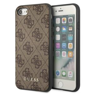 Guess GUHCI8G4GFBR Apple iPhone SE 2022 / 2020/ 7 / 8rudos spalvos kietas dėklas 4G Metal Gold Logo - Image 1