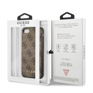 Guess GUHCI8G4GFBR Apple iPhone SE 2022 / 2020/ 7 / 8rudos spalvos kietas dėklas 4G Metal Gold Logo - Image 8