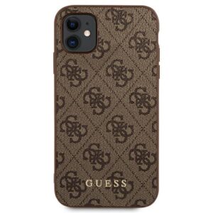 Guess GUHCN61G4GFBR Apple iPhone 11 6,1" rudos spalvos kietas dėklas 4G Metal Gold Logo - Image 3
