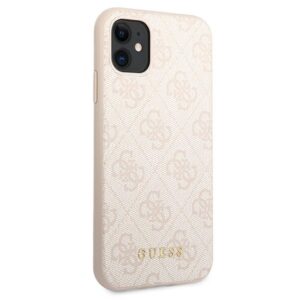 Guess GUHCN61G4GFPI Apple iPhone 11 6,1" rožinės spalvos kietas dėklas 4G Metal Gold Logo - Image 4