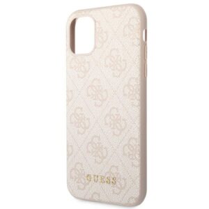 Guess GUHCN61G4GFPI Apple iPhone 11 6,1" rožinės spalvos kietas dėklas 4G Metal Gold Logo - Image 6