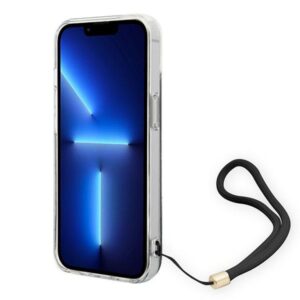 Guess GUOHCP14MH4STK Apple iPhone 14 Plus / 15 Plus 6.7" juodos spalvos hardcase 4G Print Strap - Image 3