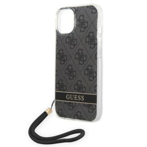Guess GUOHCP14MH4STK Apple iPhone 14 Plus / 15 Plus 6.7" juodos spalvos hardcase 4G Print Strap - Image 4