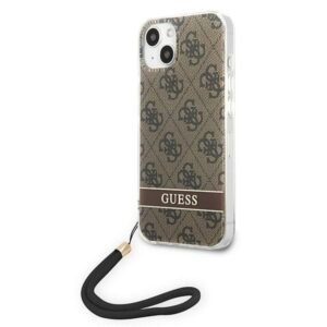 Guess GUOHCP14MH4STW Apple iPhone 14 Plus / 15 Plus 6.7" brown hardcase 4G Print Strap - Image 2