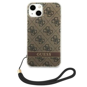 Guess GUOHCP14MH4STW Apple iPhone 14 Plus / 15 Plus 6.7" brown hardcase 4G Print Strap - Image 3