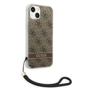 Guess GUOHCP14MH4STW Apple iPhone 14 Plus / 15 Plus 6.7" brown hardcase 4G Print Strap - Image 4
