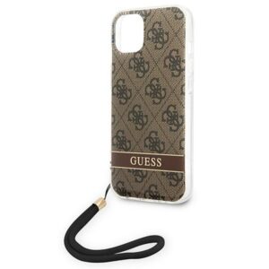 Guess GUOHCP14MH4STW Apple iPhone 14 Plus / 15 Plus 6.7" brown hardcase 4G Print Strap - Image 6