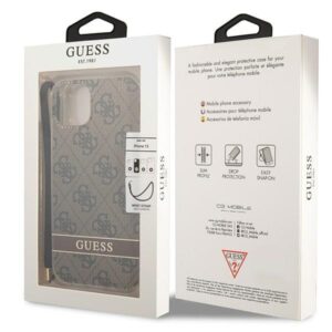Guess GUOHCP14MH4STW Apple iPhone 14 Plus / 15 Plus 6.7" brown hardcase 4G Print Strap - Image 8