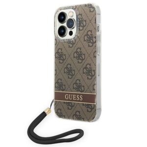 Guess GUOHCP14XH4STW Apple iPhone 14 Pro Max 6,7" brown hardcase 4G Print Strap