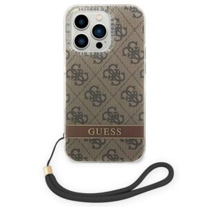 Guess GUOHCP14XH4STW Apple iPhone 14 Pro Max 6,7" brown hardcase 4G Print Strap - Image 2