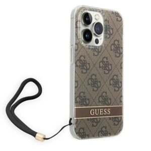 Guess GUOHCP14XH4STW Apple iPhone 14 Pro Max 6,7" brown hardcase 4G Print Strap - Image 3