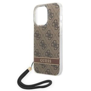 Guess GUOHCP14XH4STW Apple iPhone 14 Pro Max 6,7" brown hardcase 4G Print Strap - Image 5