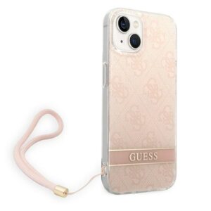 Guess GUOHCP14MH4STP Apple iPhone 14 Plus / 15 Plus 6.7" rožinės spalvos hardcase 4G Print Strap - Image 3