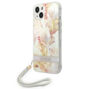 Guess GUOHCP14MHFLSU Apple iPhone 14 Plus / 15 Plus 6.7" purple hardcase Flower Strap