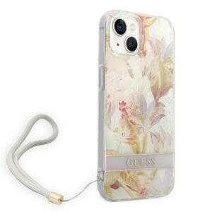 Guess GUOHCP14MHFLSU Apple iPhone 14 Plus / 15 Plus 6.7" purple hardcase Flower Strap - Image 3