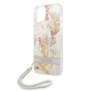 Guess GUOHCP14MHFLSU Apple iPhone 14 Plus / 15 Plus 6.7" purple hardcase Flower Strap - Image 5