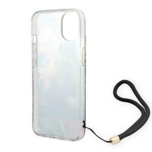 Guess GUOHCP14SHFLSB Apple iPhone 14 / 15 / 13 6.1" blue hardcase Flower Strap - Image 6