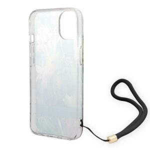 Guess GUOHCP14MHFLSB Apple iPhone 14 Plus / 15 Plus 6.7" blue hardcase Flower Strap - Image 6