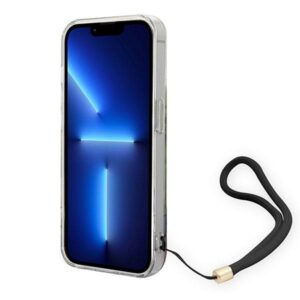 Guess GUOHCP14LHFLSB Apple iPhone 14 Pro 6,1" blue hardcase Flower Strap - Image 4