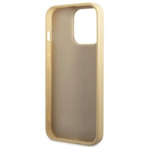 Guess GUHCP14LHGGSHD Apple iPhone 14 Pro 6,1" gold kietas dėklas Glitter Script - Image 7