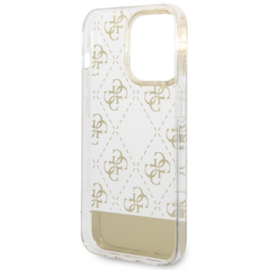 Guess GUHCP14LHG4MHG Apple iPhone 14 Pro 6,1" gold kietas dėklas 4G Pattern Script - Image 7