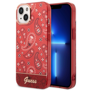 Guess GUHCP14MHGBNHR Apple iPhone 14 Plus / 15 Plus 6.7" red kietas dėklas Bandana Paisley