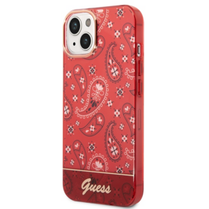 Guess GUHCP14MHGBNHR Apple iPhone 14 Plus / 15 Plus 6.7" red kietas dėklas Bandana Paisley - Image 2