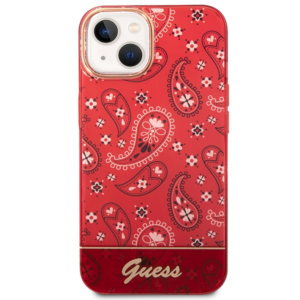 Guess GUHCP14MHGBNHR Apple iPhone 14 Plus / 15 Plus 6.7" red kietas dėklas Bandana Paisley - Image 3