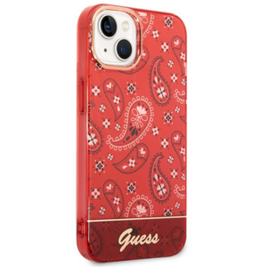 Guess GUHCP14MHGBNHR Apple iPhone 14 Plus / 15 Plus 6.7" red kietas dėklas Bandana Paisley - Image 4