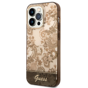 Guess GUHCP14LHGPLHC Apple iPhone 14 Pro 6,1" ochre kietas dėklas Porcelain Collection - Image 2
