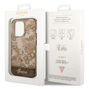 Guess GUHCP14LHGPLHC Apple iPhone 14 Pro 6,1" ochre kietas dėklas Porcelain Collection - Image 8