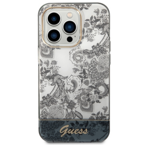 Guess GUHCP14XHGPLHG Apple iPhone 14 Pro Max 6,7" grey kietas dėklas Porcelain Collection - Image 3