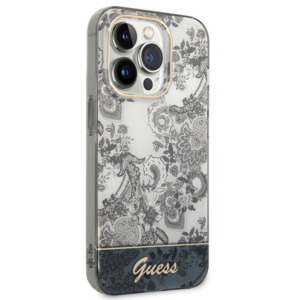 Guess GUHCP14XHGPLHG Apple iPhone 14 Pro Max 6,7" grey kietas dėklas Porcelain Collection - Image 4