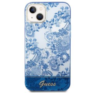Guess GUHCP14MHGPLHB Apple iPhone 14 Plus / 15 Plus 6.7" blue kietas dėklas Porcelain Collection - Image 3