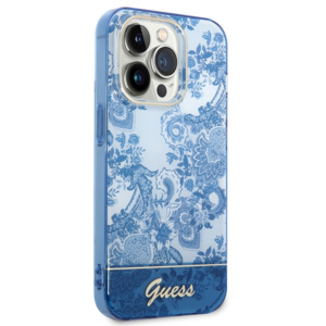 Guess GUHCP14LHGPLHB Apple iPhone 14 Pro 6,1" blue kietas dėklas Porcelain Collection - Image 4