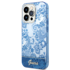 Guess GUHCP14XHGPLHB Apple iPhone 14 Pro Max 6,7" blue kietas dėklas Porcelain Collection - Image 2