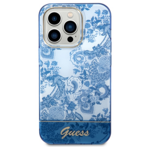 Guess GUHCP14XHGPLHB Apple iPhone 14 Pro Max 6,7" blue kietas dėklas Porcelain Collection - Image 3