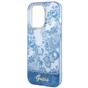 Guess GUHCP14XHGPLHB Apple iPhone 14 Pro Max 6,7" blue kietas dėklas Porcelain Collection - Image 6