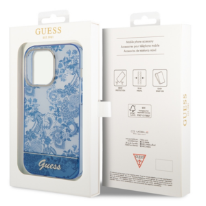 Guess GUHCP14XHGPLHB Apple iPhone 14 Pro Max 6,7" blue kietas dėklas Porcelain Collection - Image 8