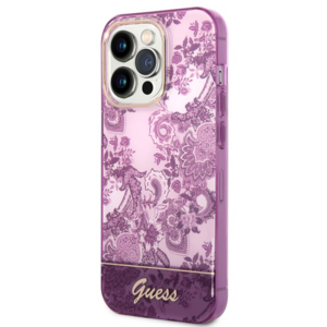 Guess GUHCP14XHGPLHF Apple iPhone 14 Pro Max 6,7" fuschia kietas dėklas Porcelain Collection - Image 2